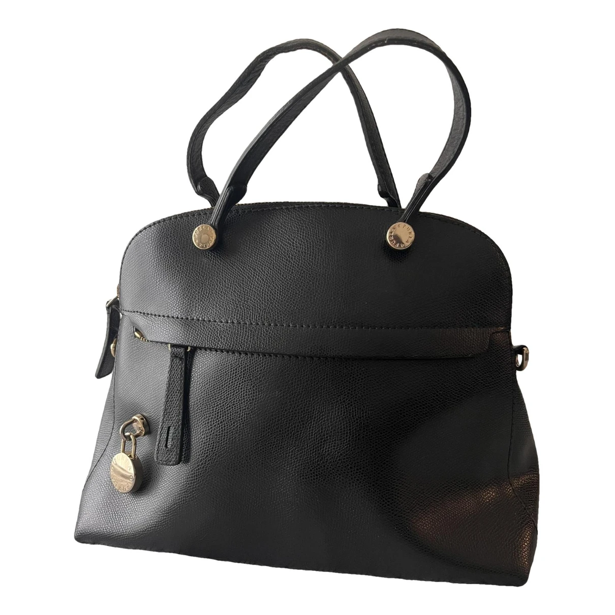 Pre-owned Furla Candy Bag Leather Handbag In Black