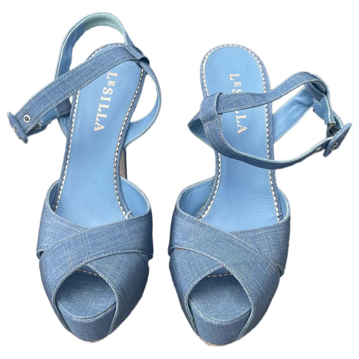 Pre-owned Le Silla Leather Heels In Blue
