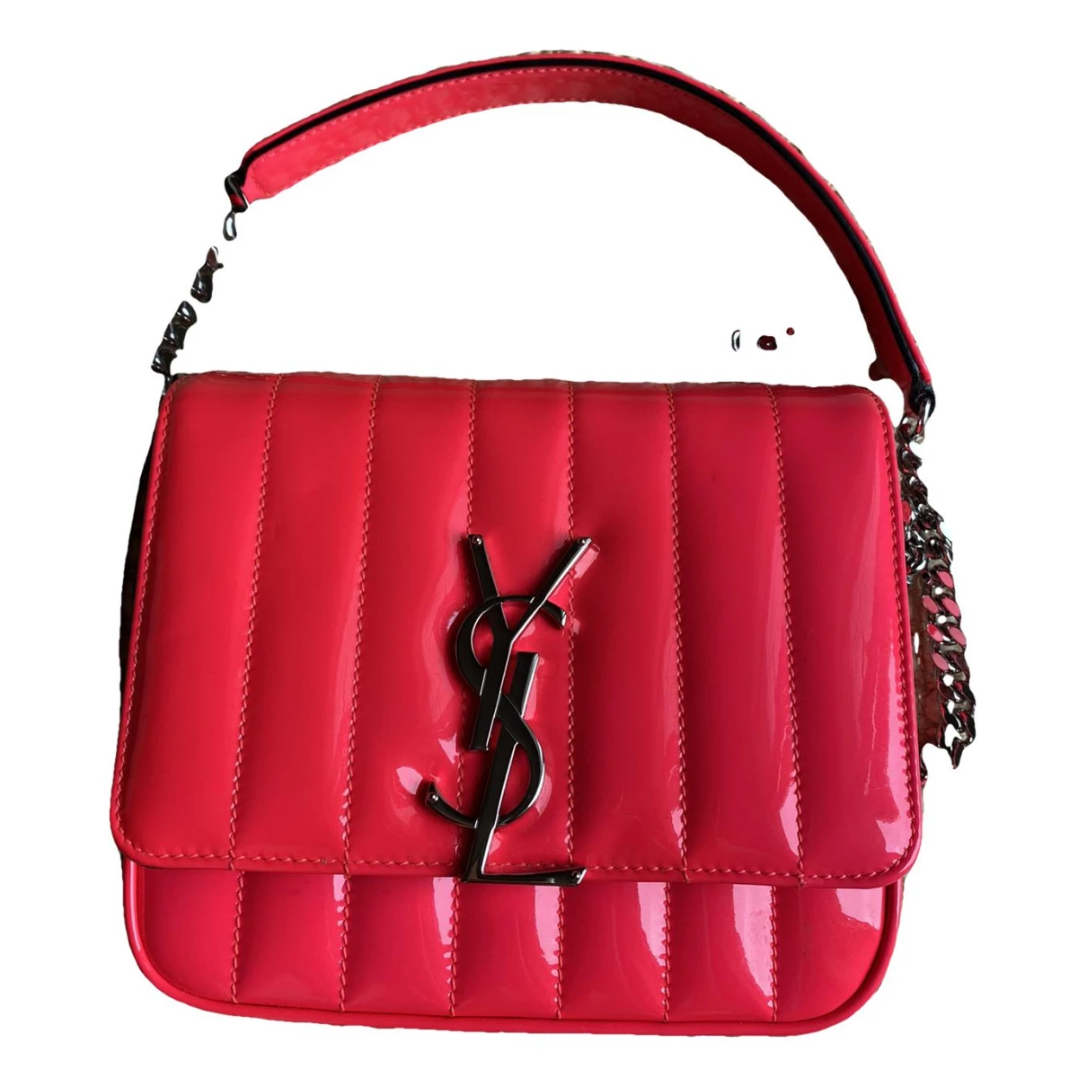 Pre-owned Saint Laurent Vicky Leather Handbag In Pink