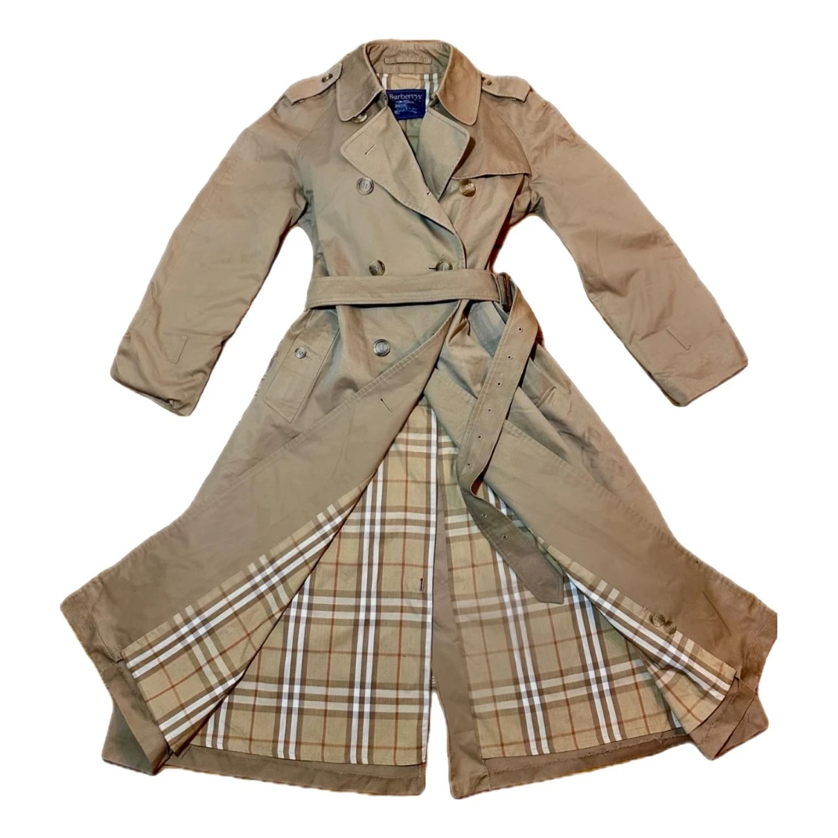 Pre-owned Burberry Kensington Trench Coat In Brown