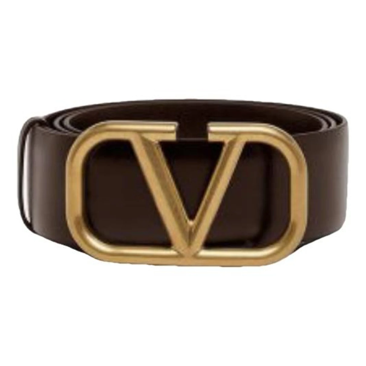 Pre-owned Valentino Garavani Leather Belt In Brown