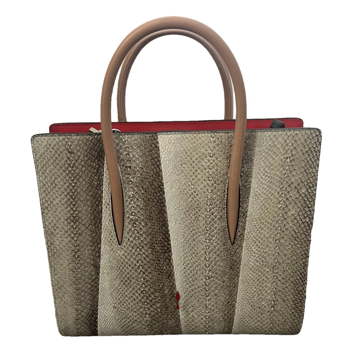 Pre-owned Christian Louboutin Paloma Leather Handbag In Multicolour