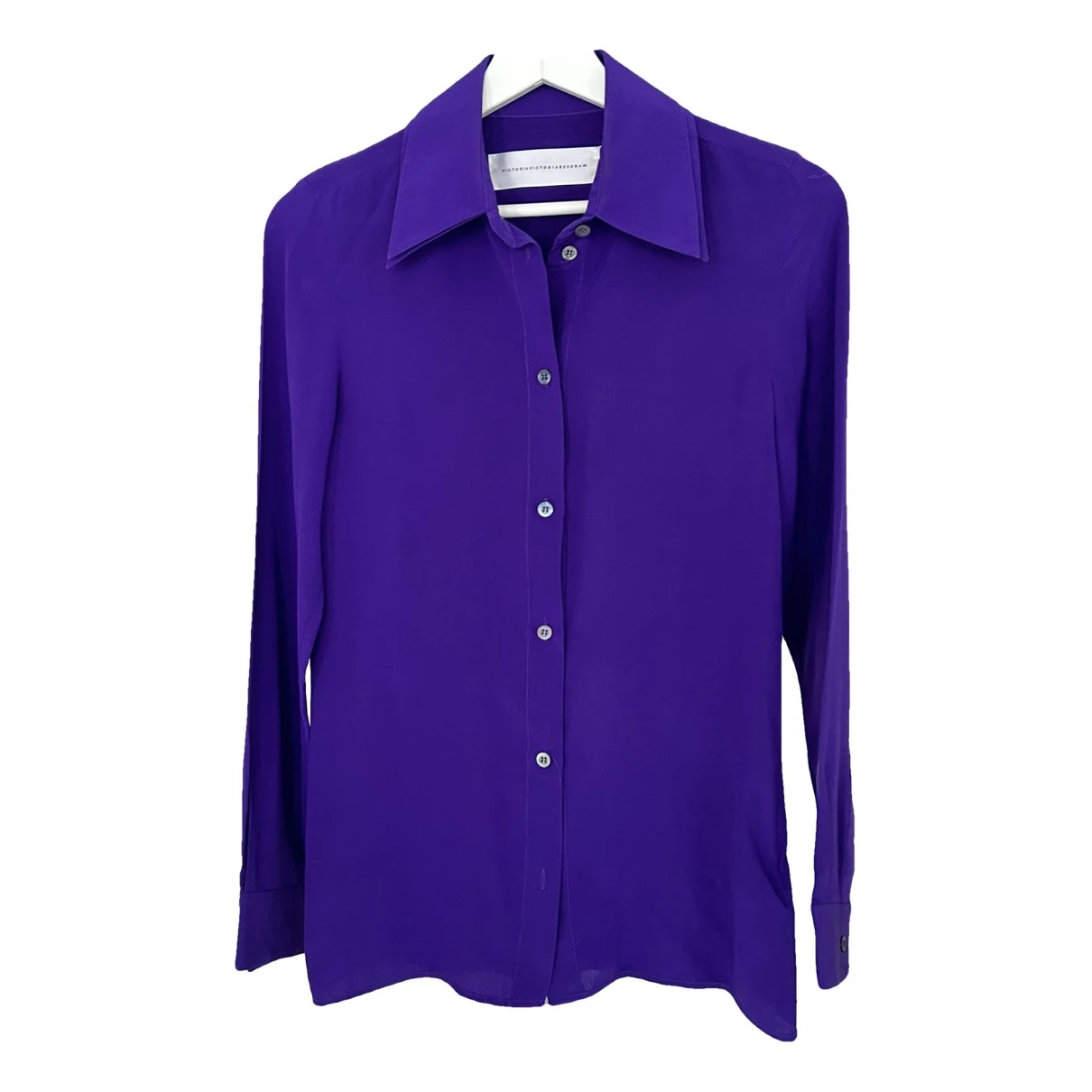 Pre-owned Victoria Victoria Beckham Silk Shirt In Purple