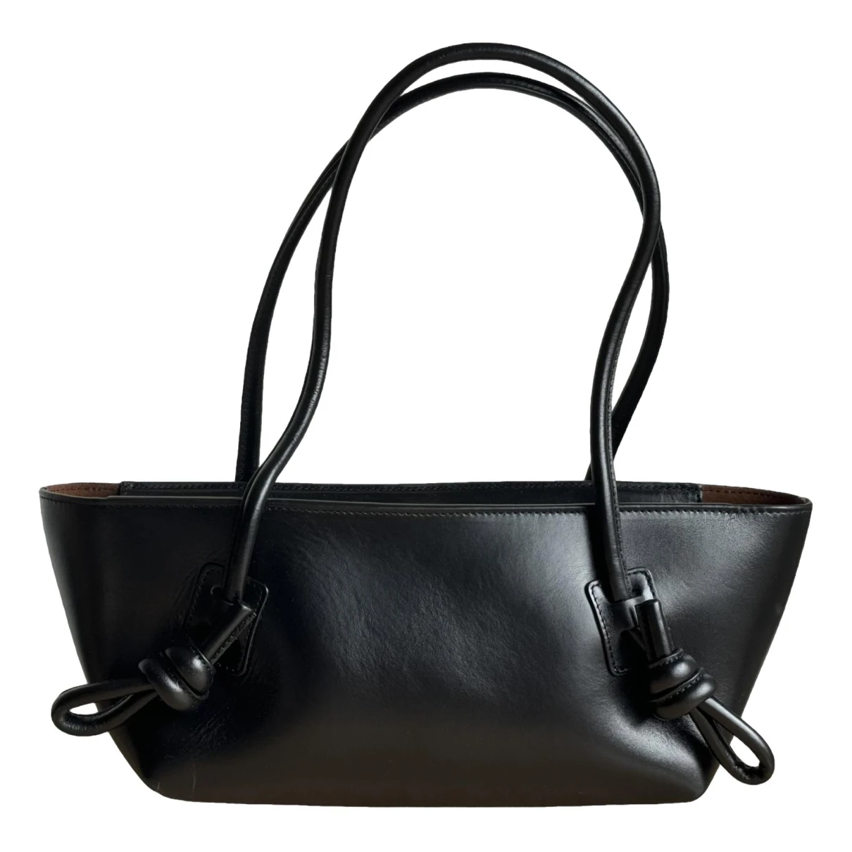 Pre-owned Hereu Leather Handbag In Black
