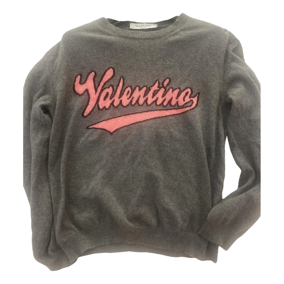Pre-owned Valentino Cashmere Sweatshirt In Grey