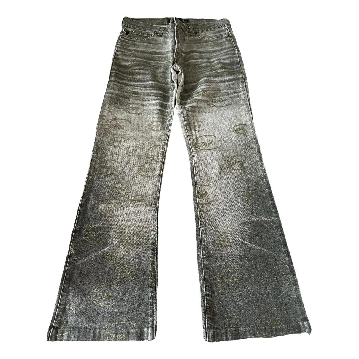 Pre-owned Just Cavalli Straight Jeans In Khaki
