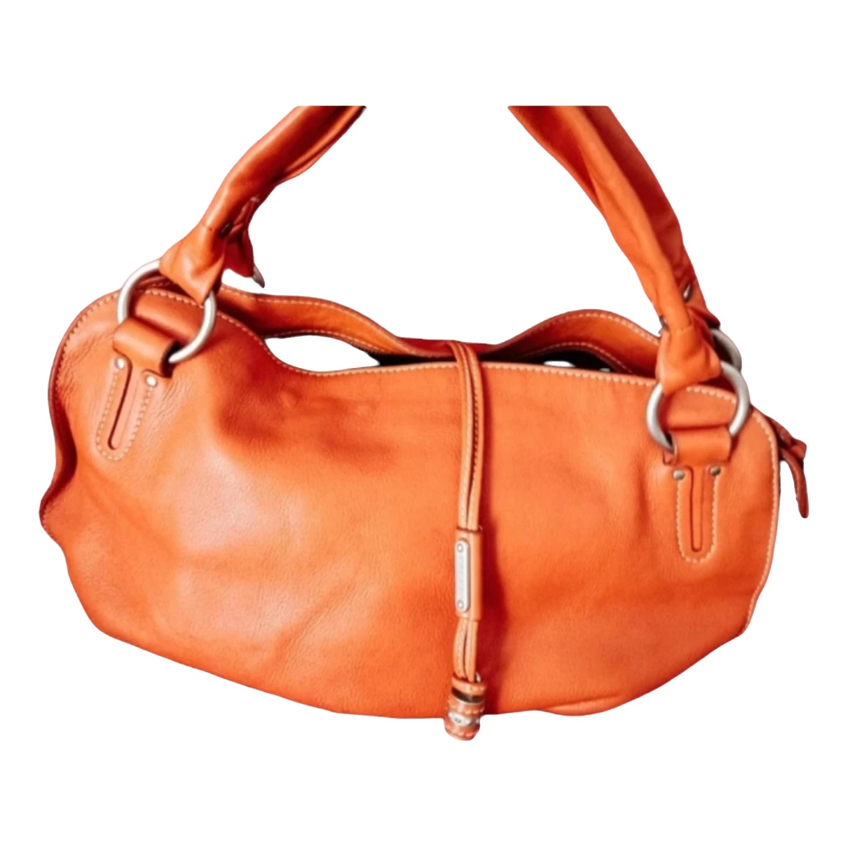 Pre-owned Celine Leather Handbag In Orange