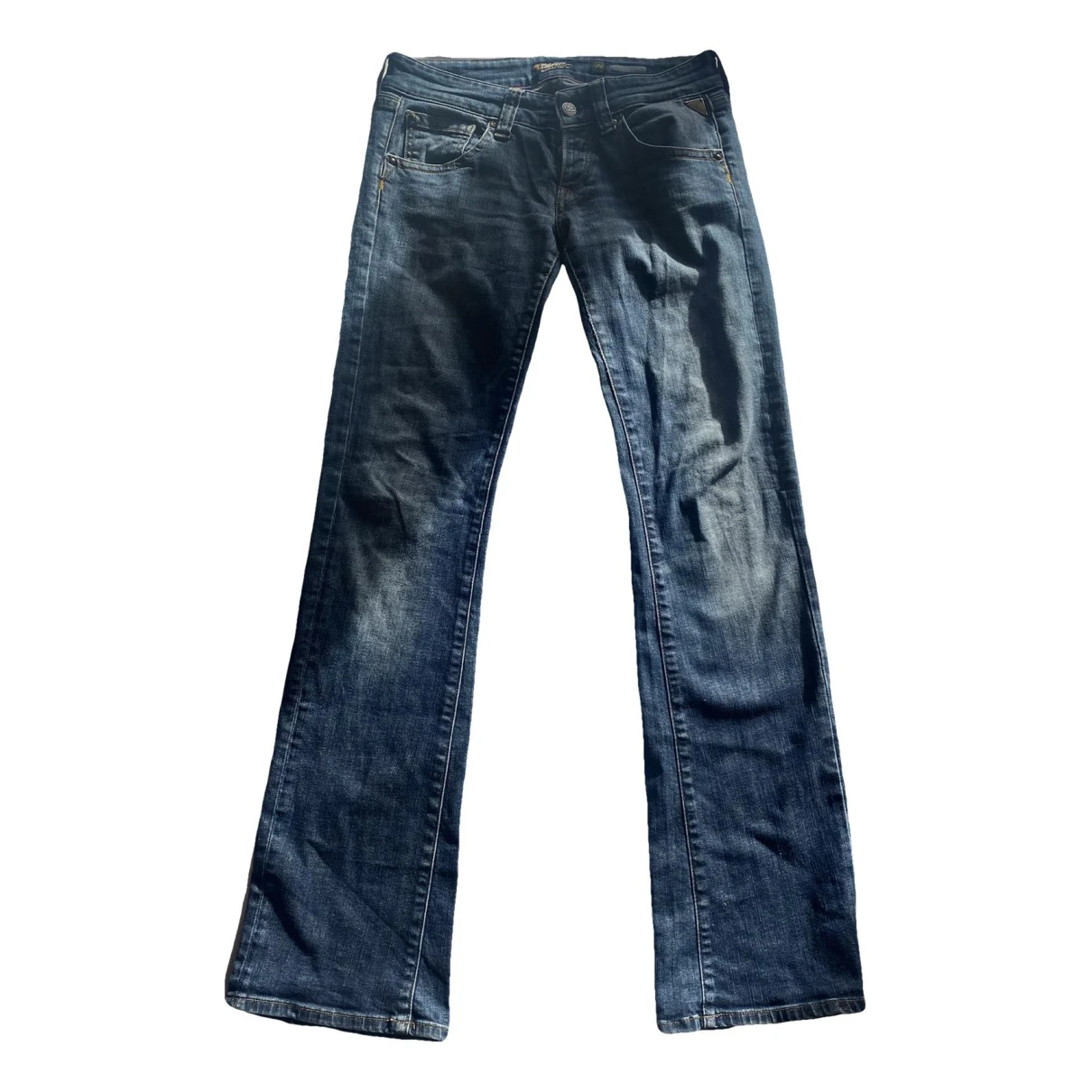 Pre-owned Replay Trousers In Blue