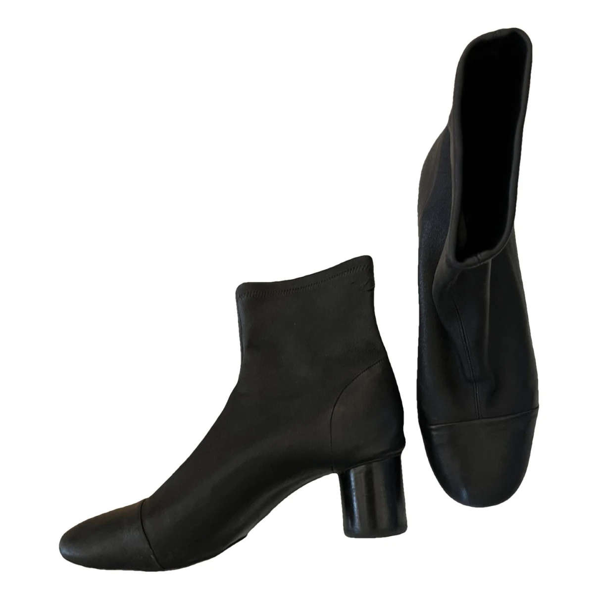 Pre-owned Isabel Marant Leather Ankle Boots In Black