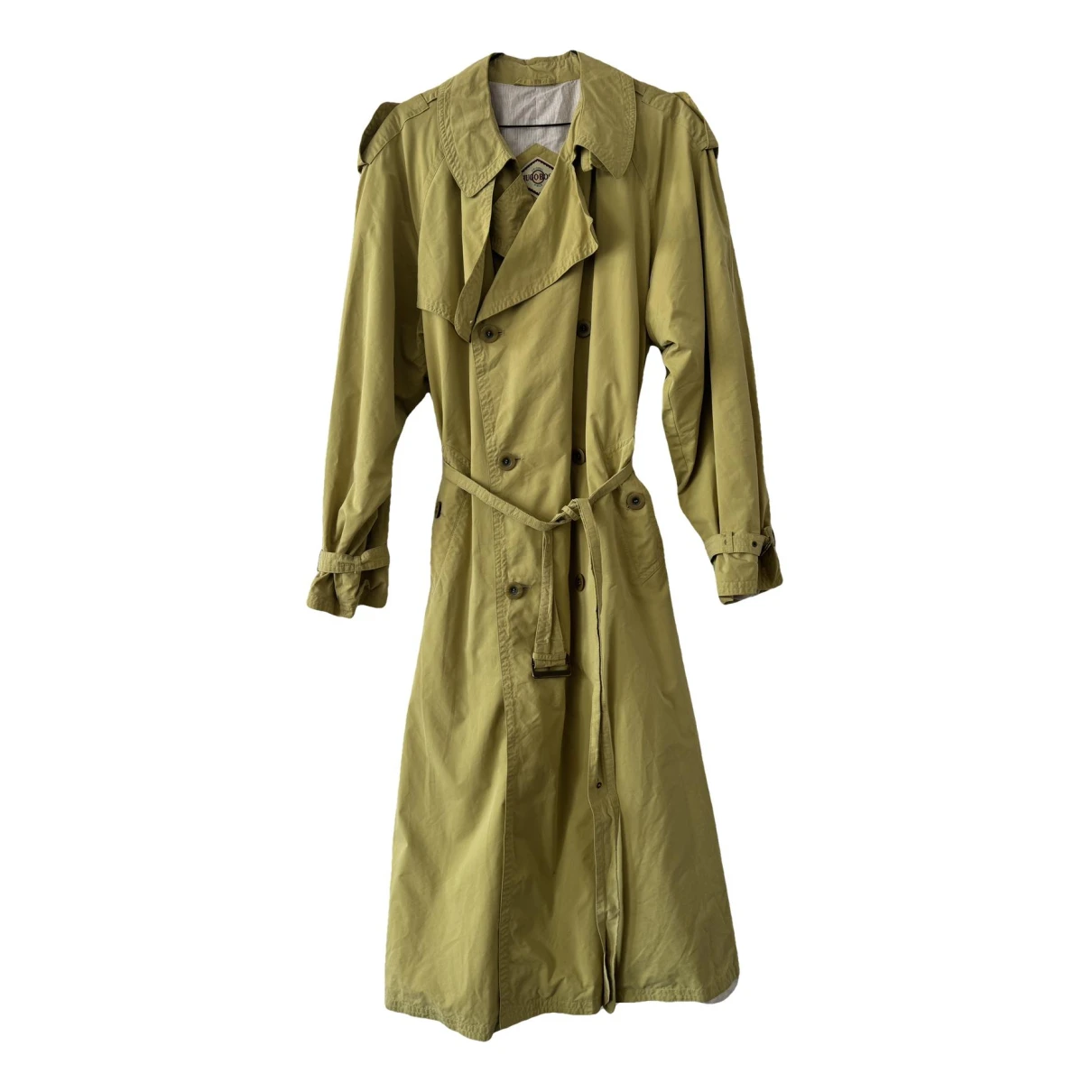 Pre-owned Hugo Boss Trench In Yellow