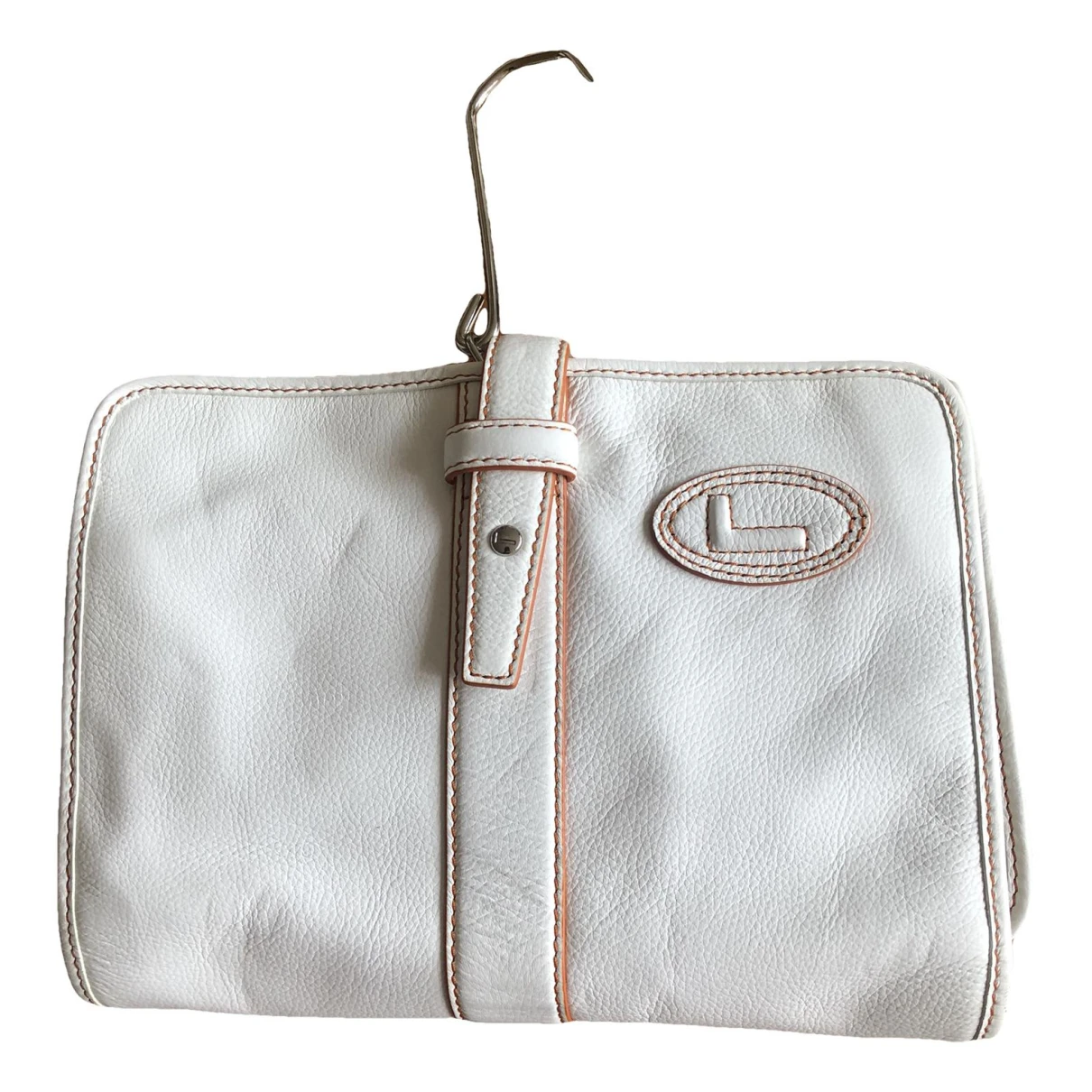 Pre-owned Lancel Leather Purse In White