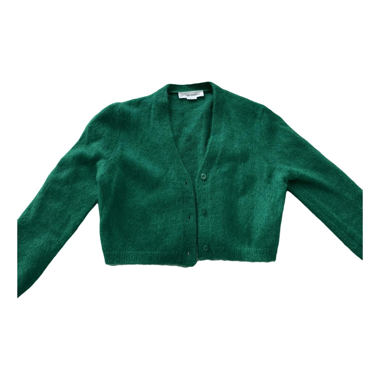 Pre-owned Victoria Beckham Wool Cardigan In Green