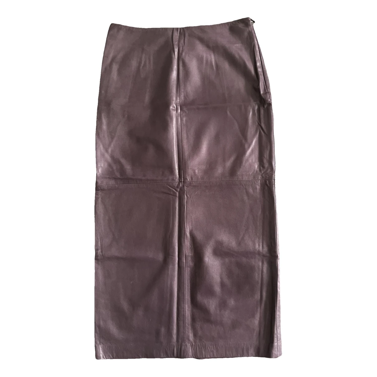 Pre-owned Brunello Cucinelli Leather Mid-length Skirt In Other