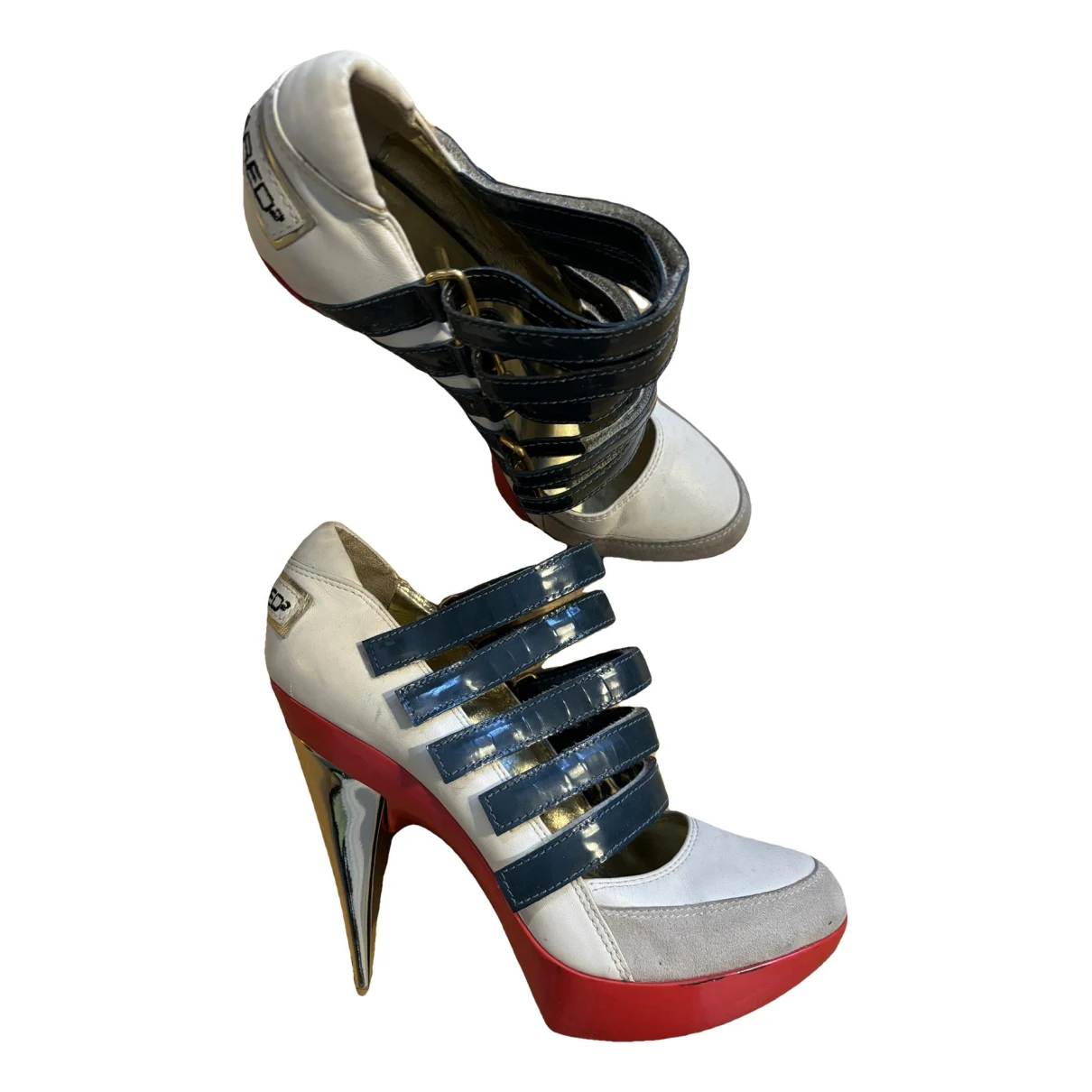Pre-owned Dsquared2 Leather Heels In White