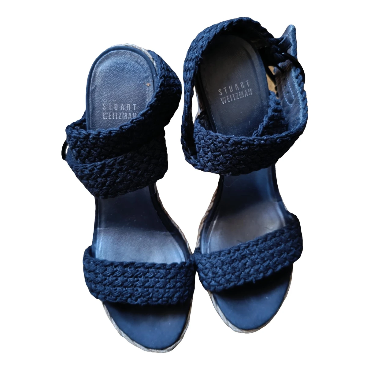 Pre-owned Stuart Weitzman Cloth Sandals In Blue