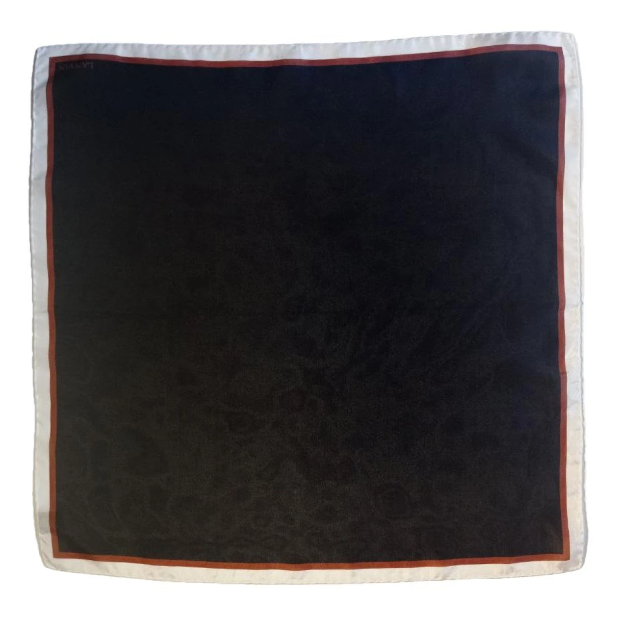 Pre-owned Lanvin Silk Scarf & Pocket Square In Black