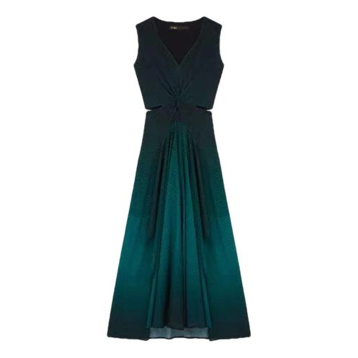 Pre-owned Maje Maxi Dress In Green