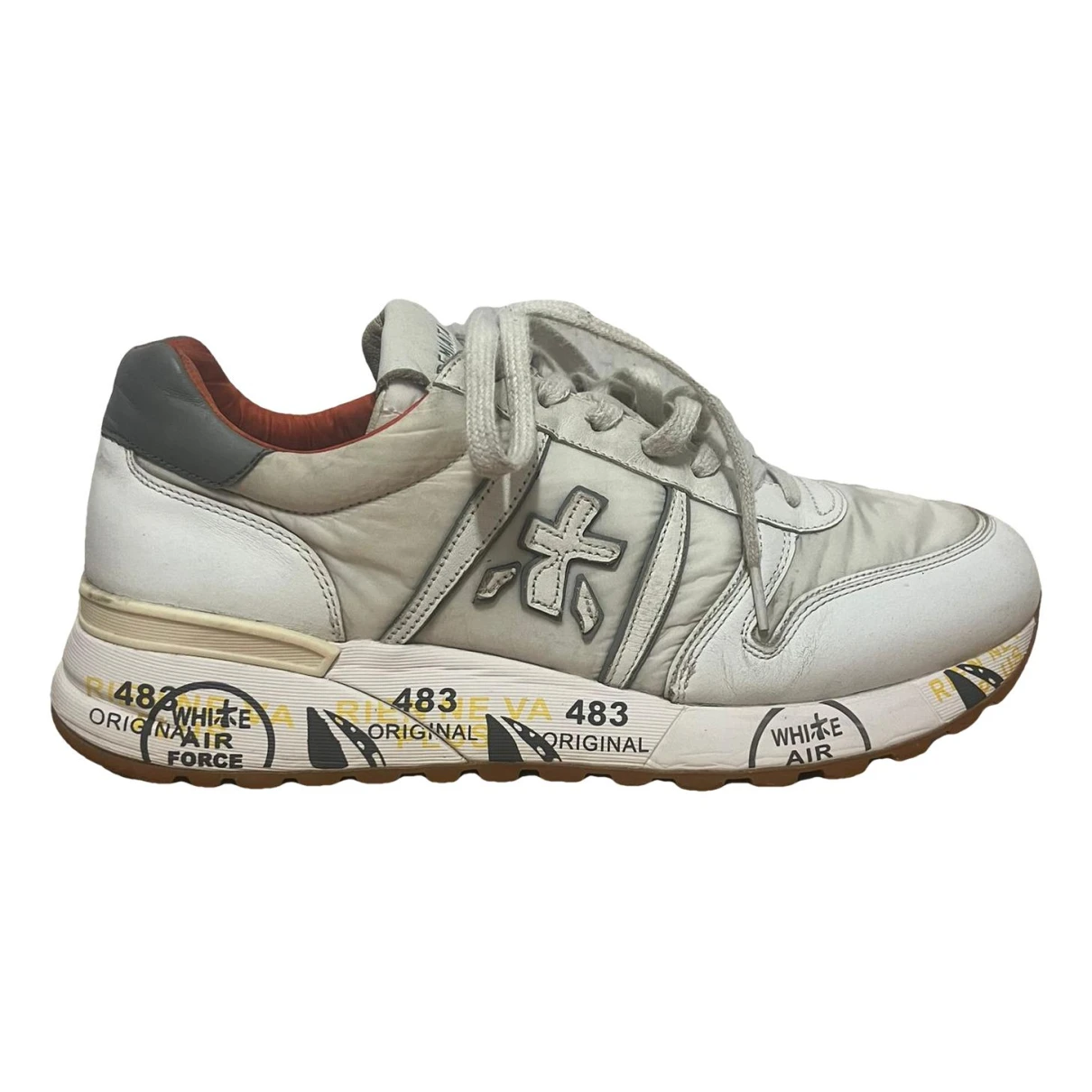 Pre-owned Premiata Leather Trainers In White