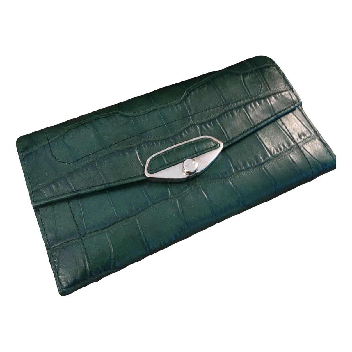 Pre-owned Furla Leather Wallet In Green