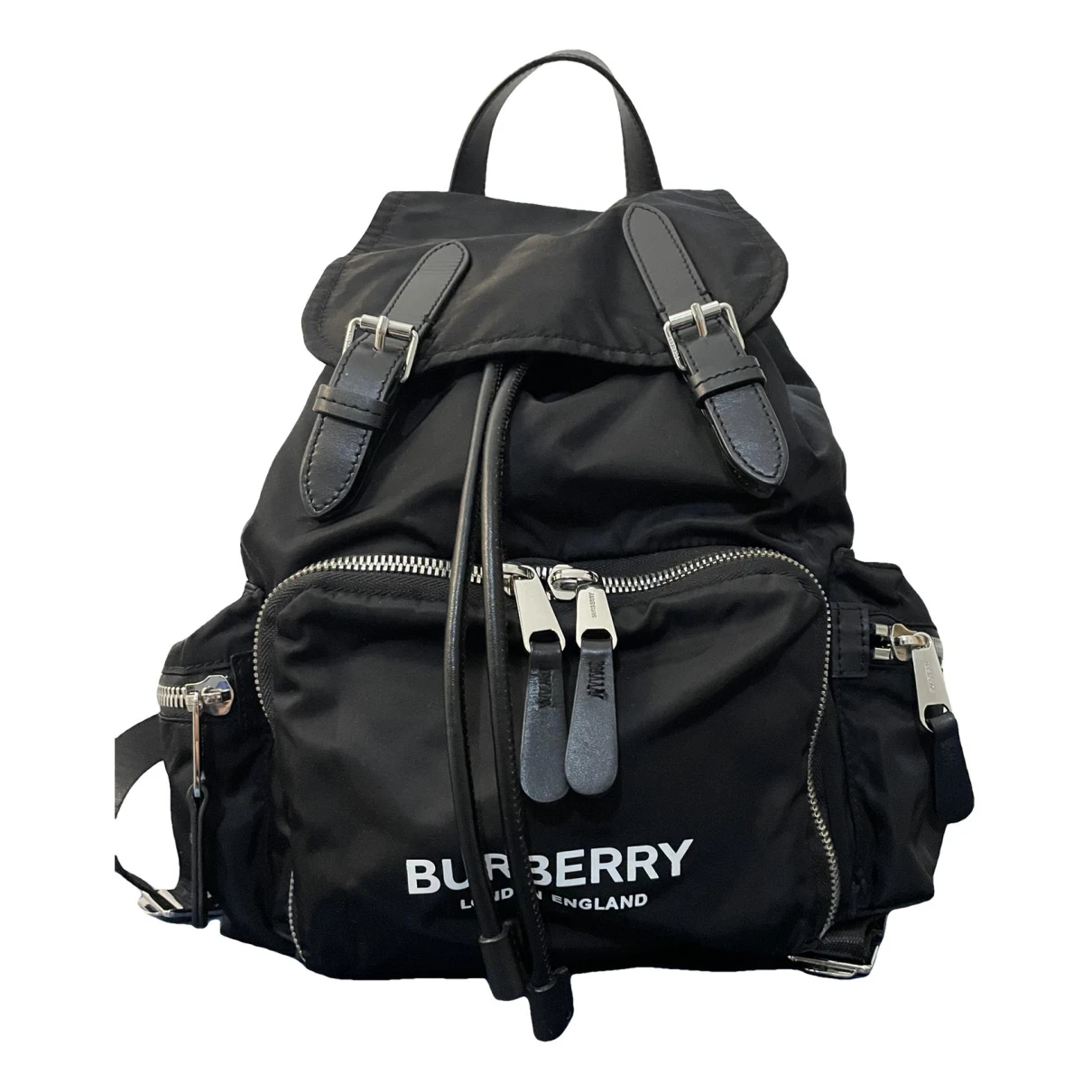 Pre-owned Burberry The Rucksack Backpack In Black