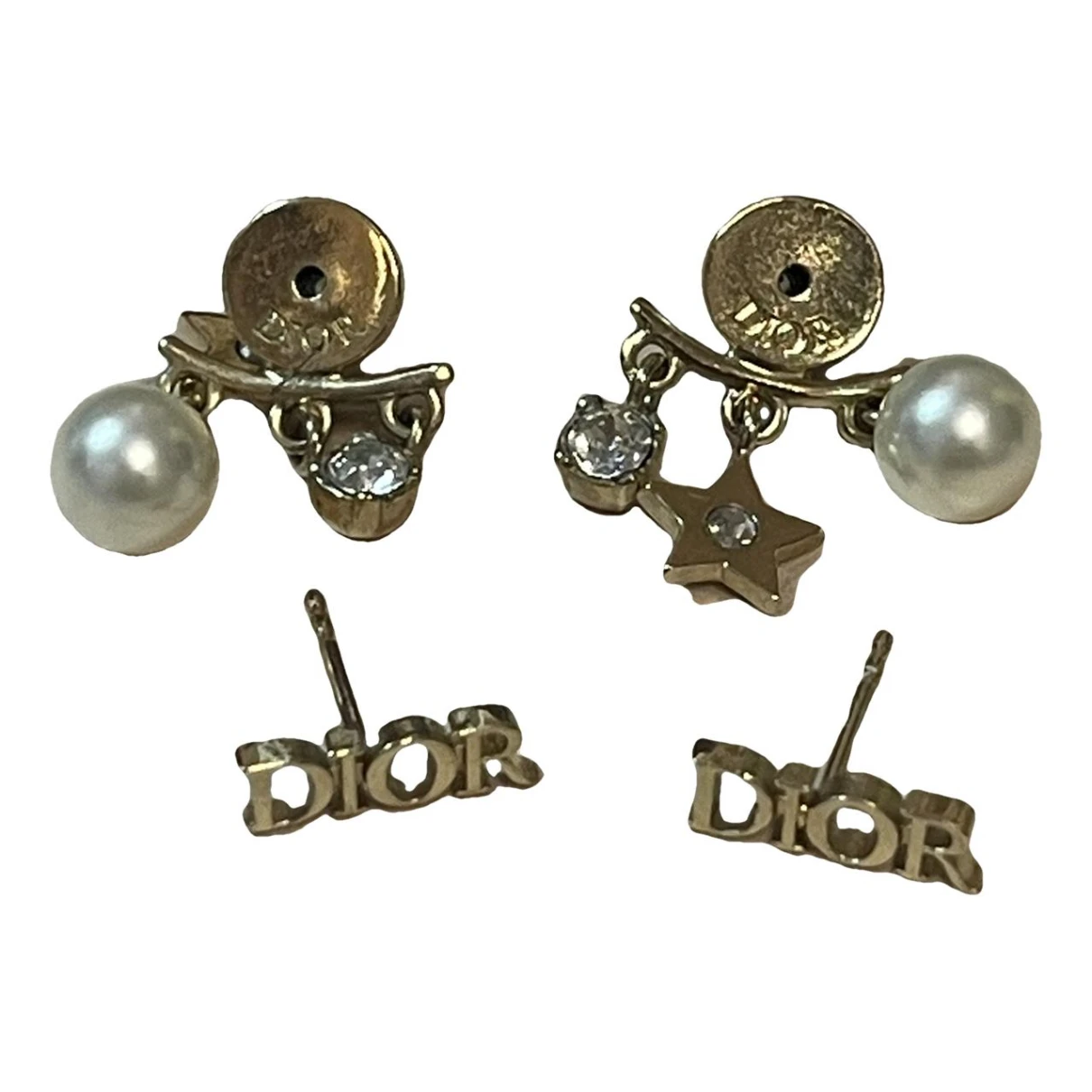 Pre-owned Dior Dio(r)evolution Earrings In Gold