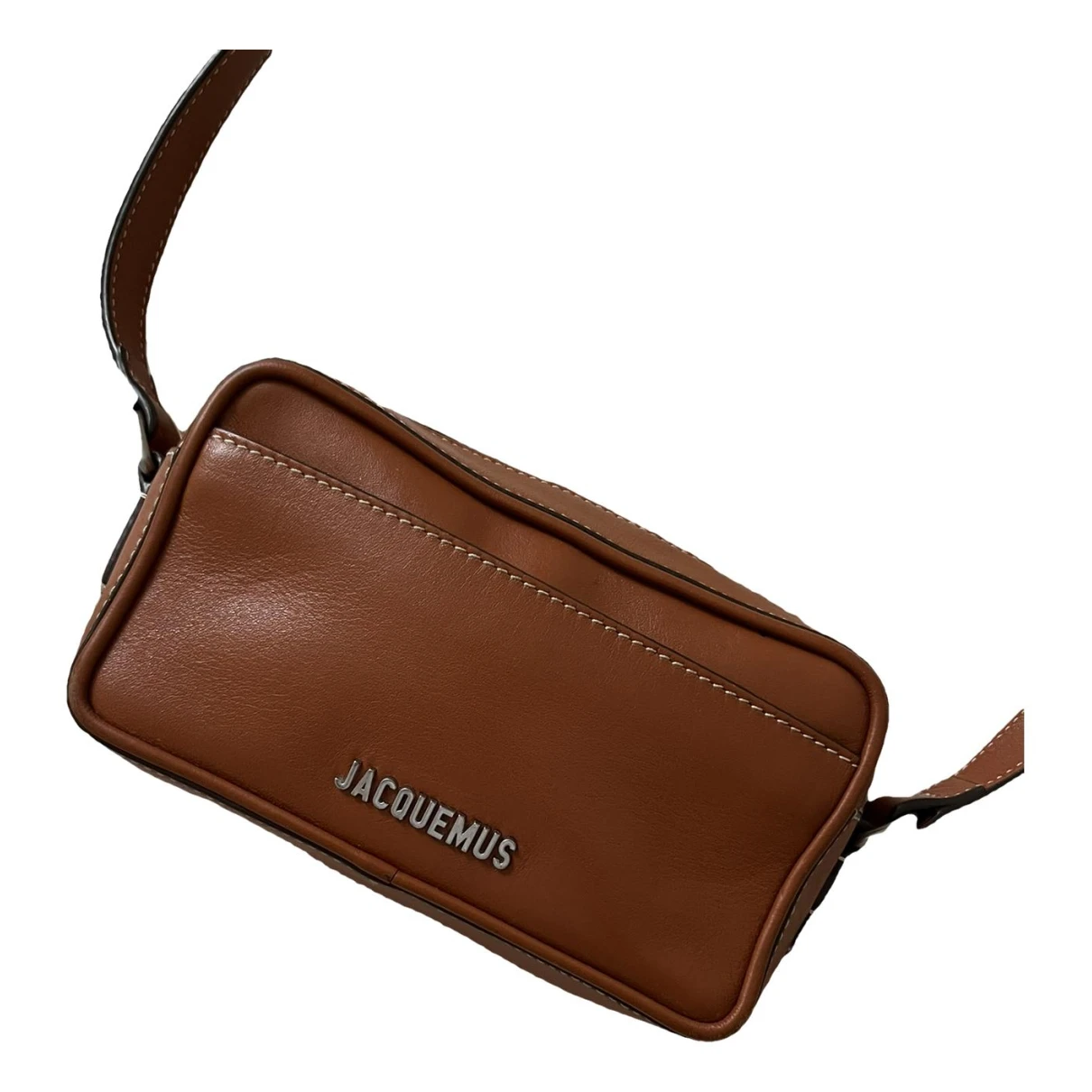 Pre-owned Jacquemus Leather Crossbody Bag In Camel