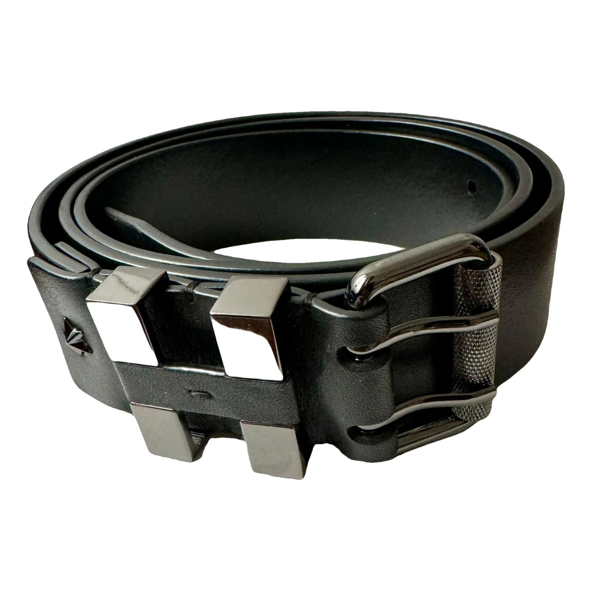 Pre-owned Givenchy Leather Belt In Black