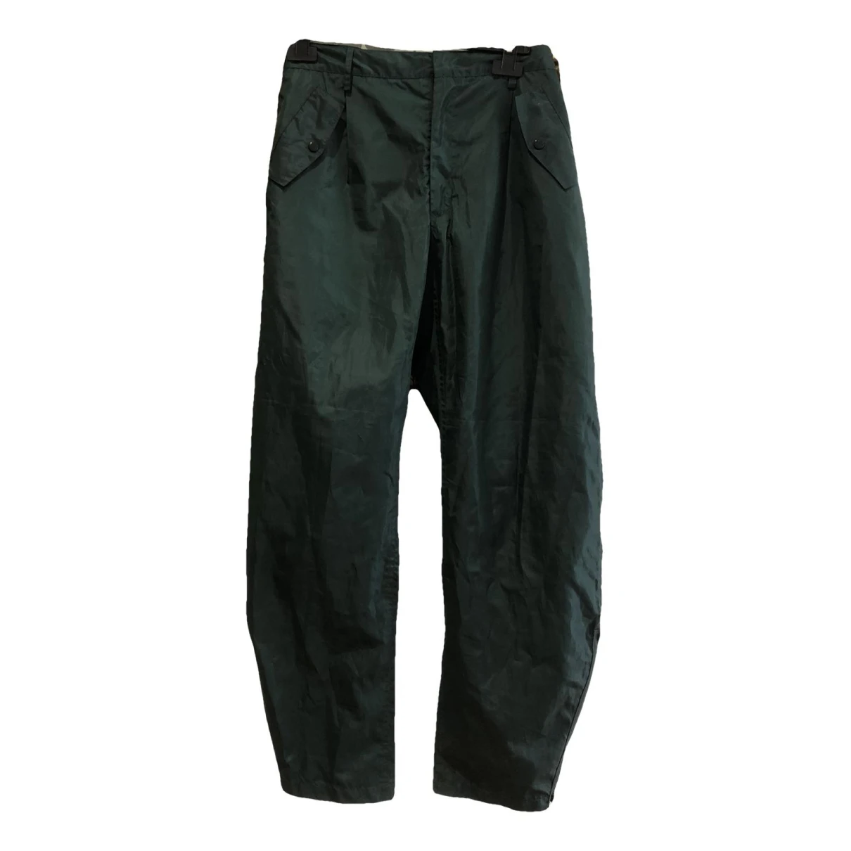 Pre-owned Moschino Trousers In Green