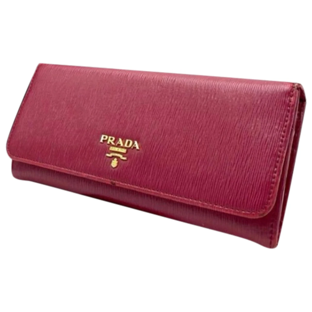 Pre-owned Prada Leather Wallet In Red