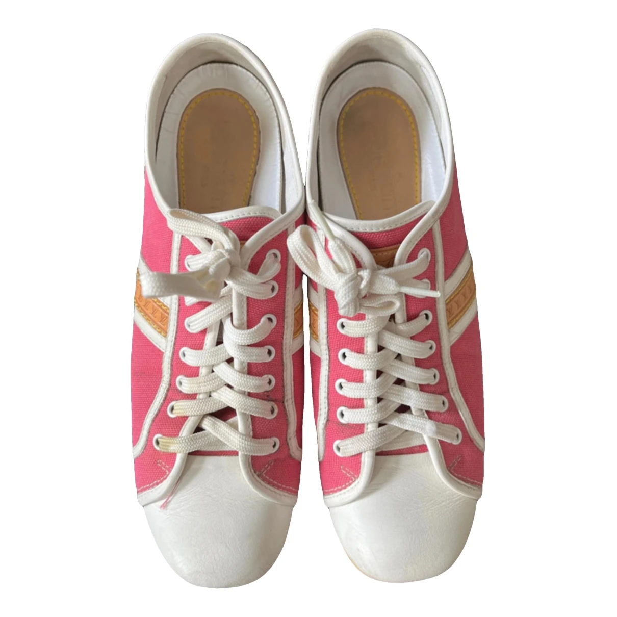 Pre-owned Louis Vuitton Cloth Trainers In Pink