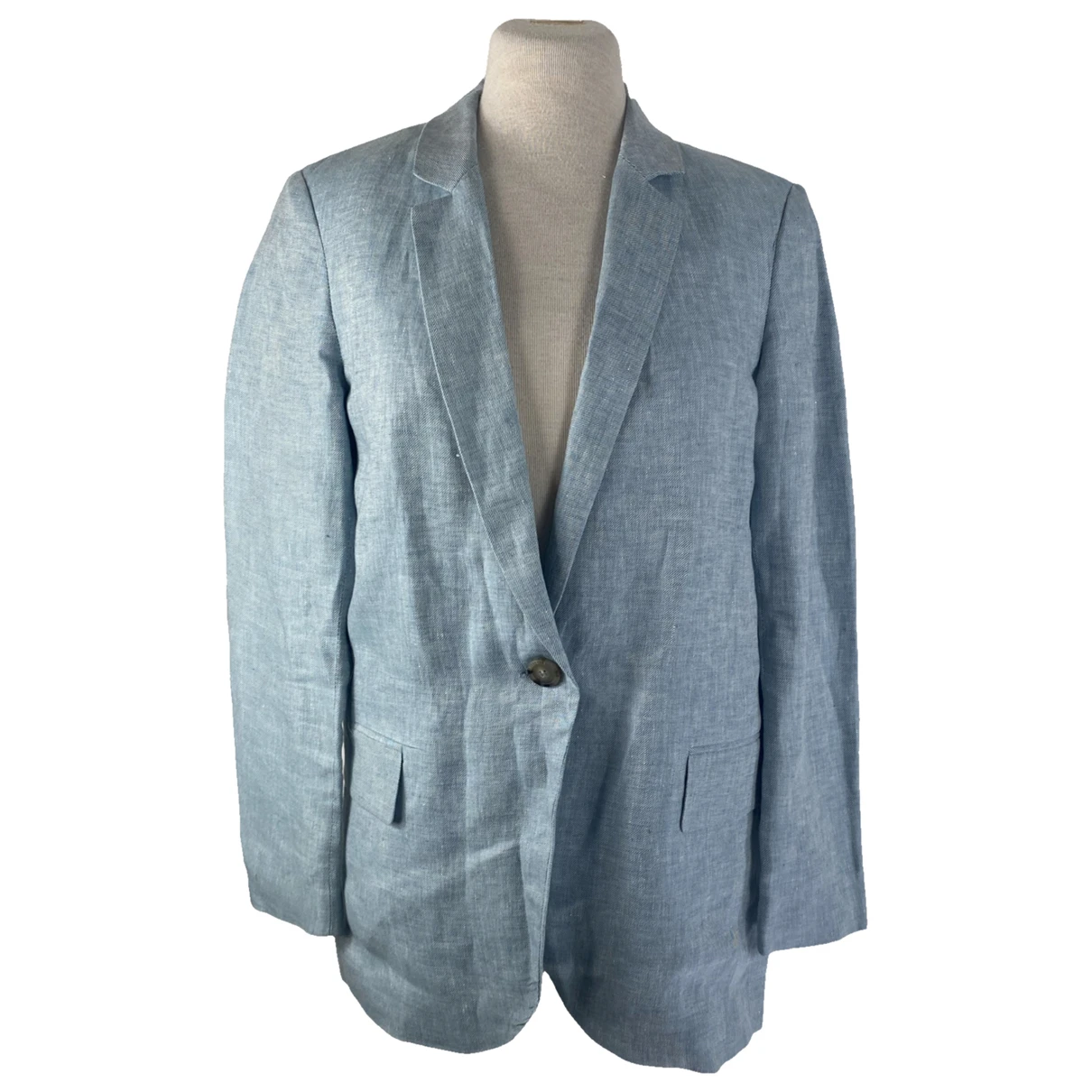 Pre-owned Peserico Linen Jacket In Blue