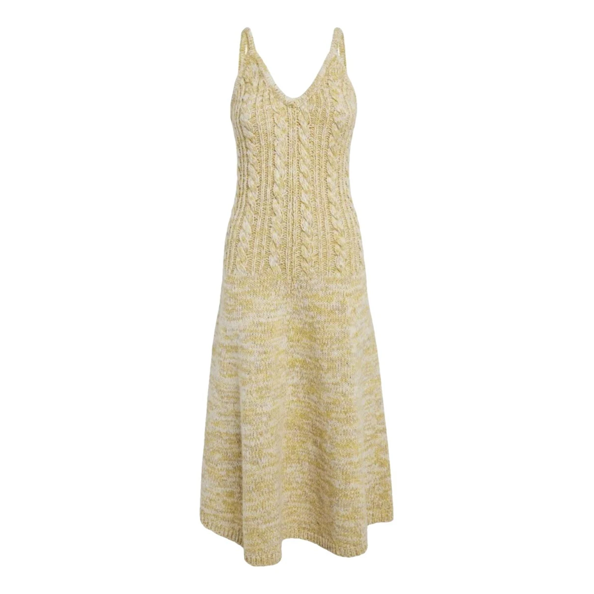 Pre-owned Joseph Wool Mid-length Dress In Yellow