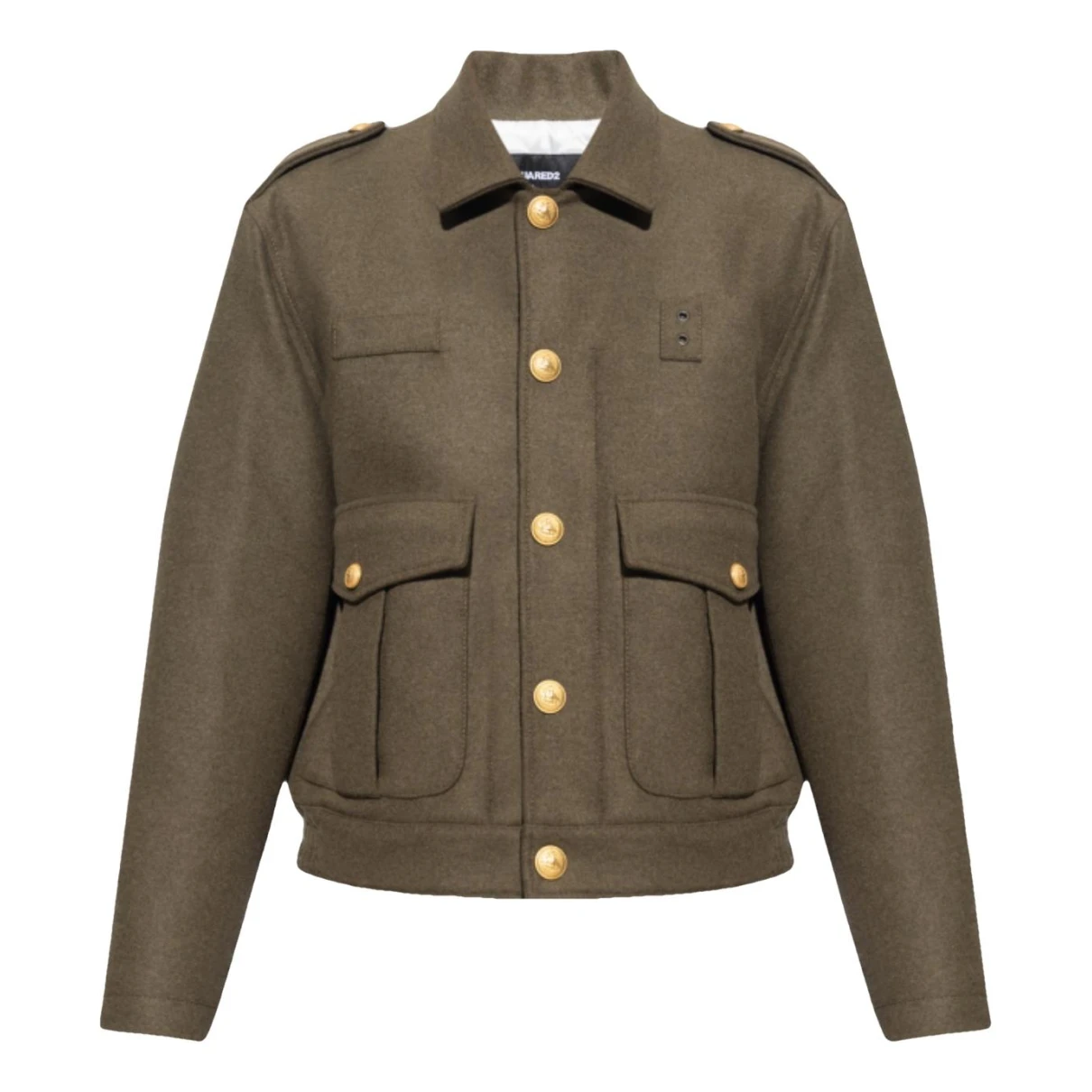 Pre-owned Dsquared2 Wool Jacket In Khaki