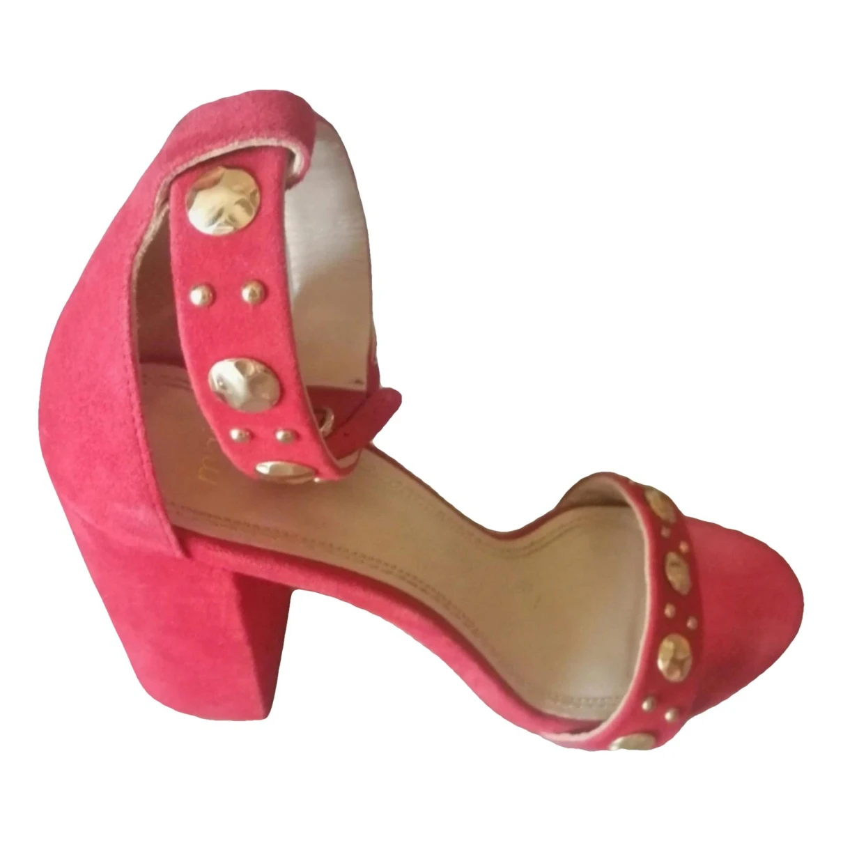 Pre-owned Maje Leather Sandals In Red