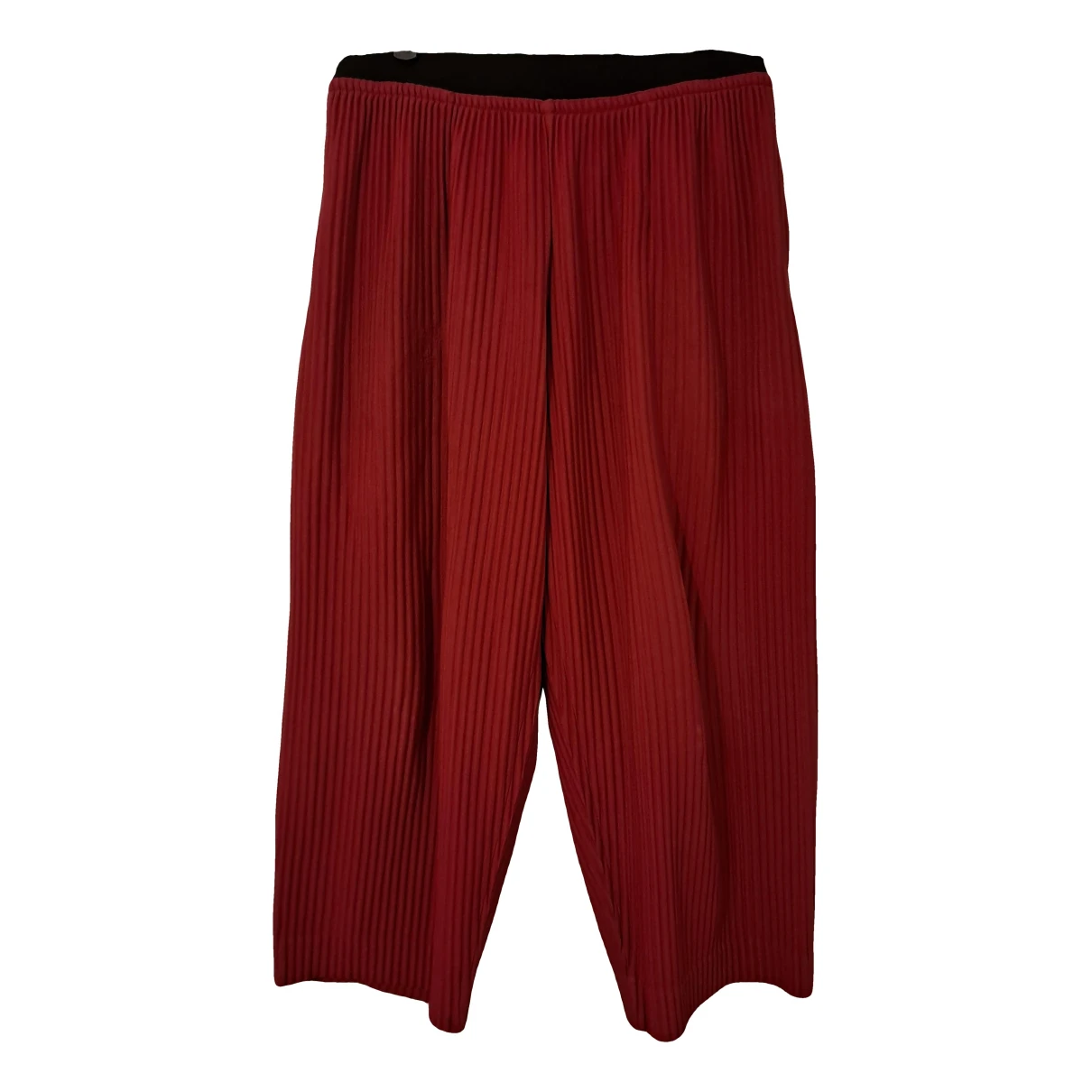 Pre-owned Issey Miyake Trousers In Red