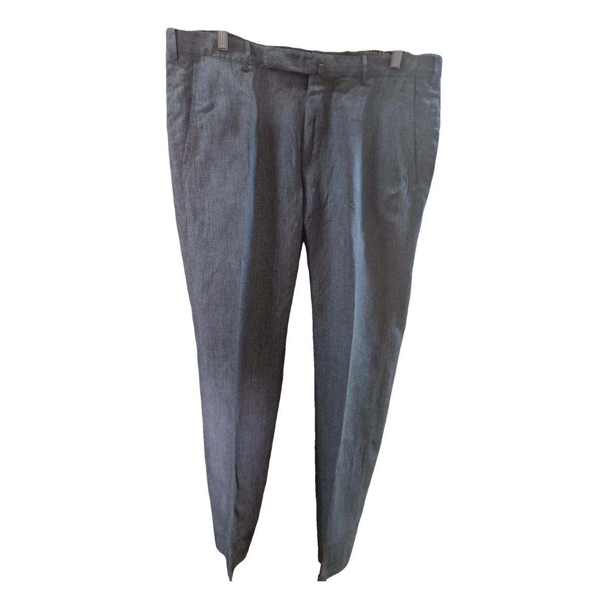 Pre-owned Ermenegildo Zegna Silk Trousers In Grey