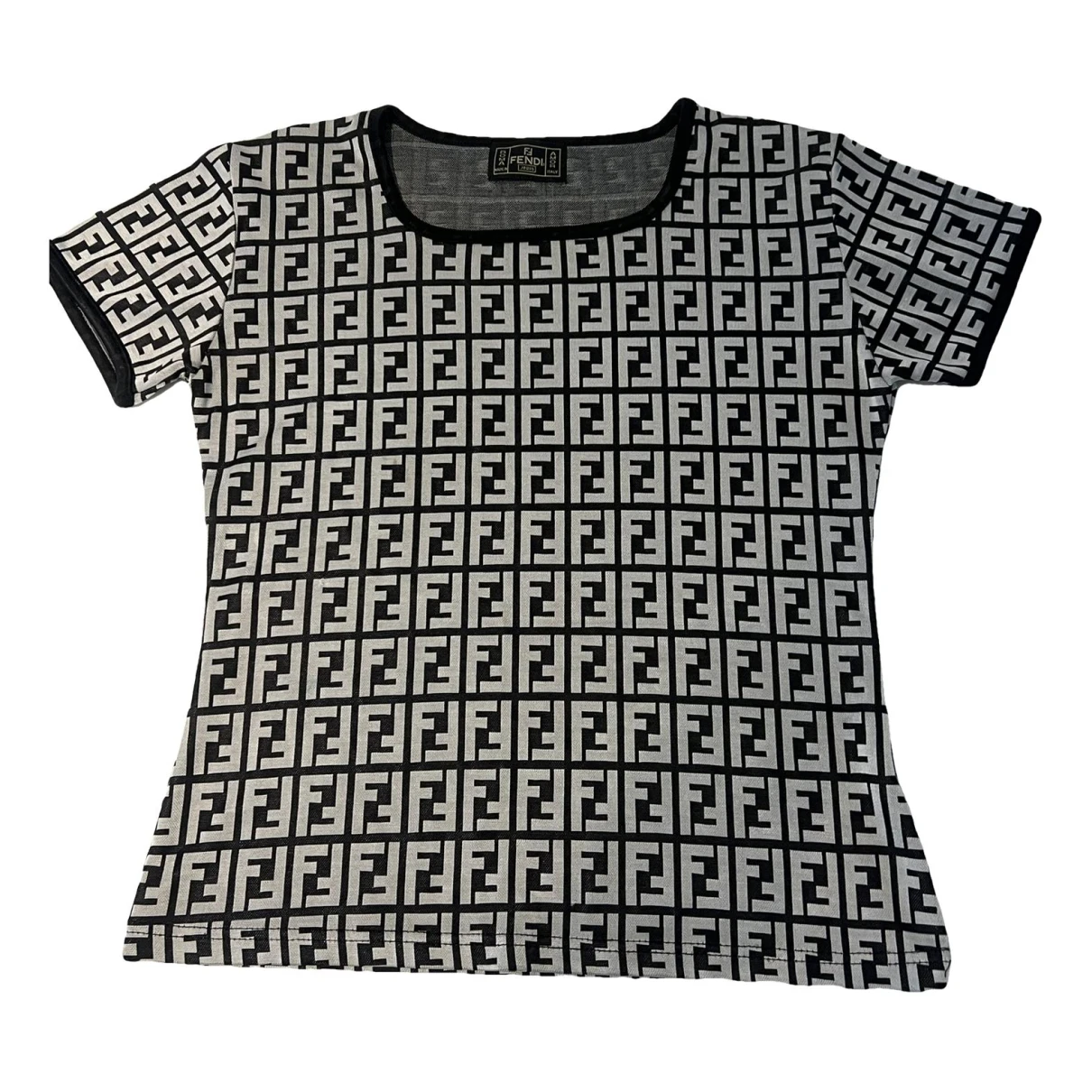 Pre-owned Fendi T-shirt In Silver