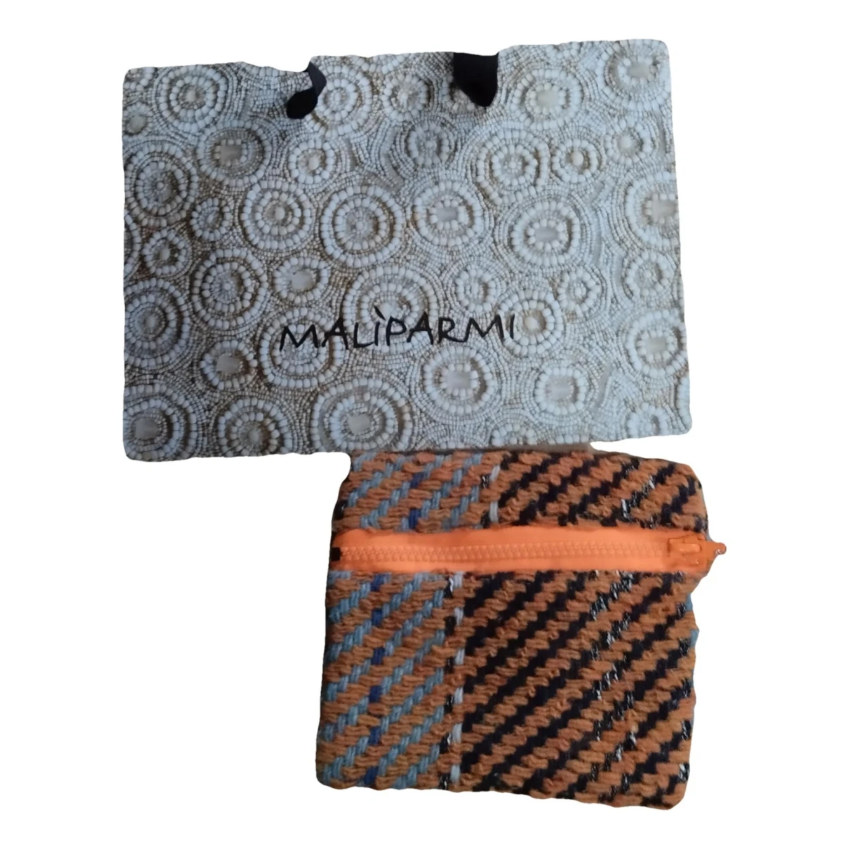 Pre-owned Maliparmi Cloth Wallet In Orange