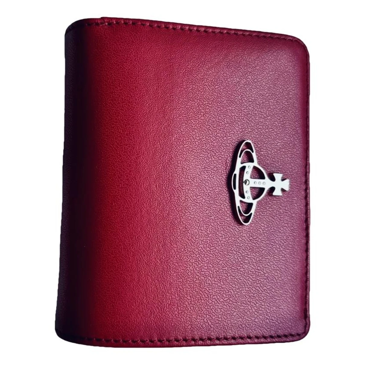 Pre-owned Vivienne Westwood Leather Wallet In Burgundy