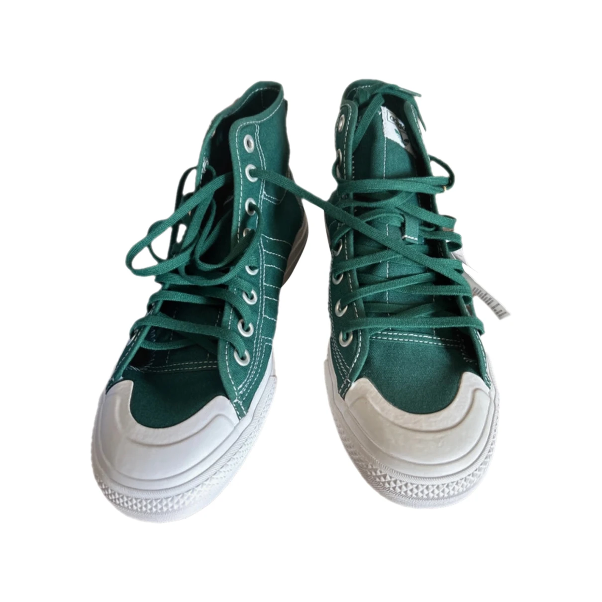 Pre-owned Adidas Originals Cloth High Trainers In Green