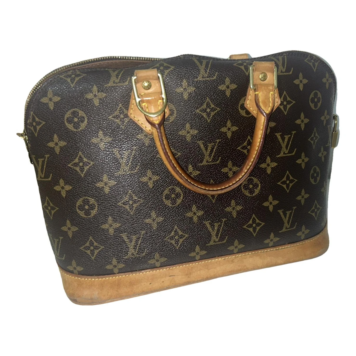 Pre-owned Louis Vuitton Alma Leather Handbag In Brown