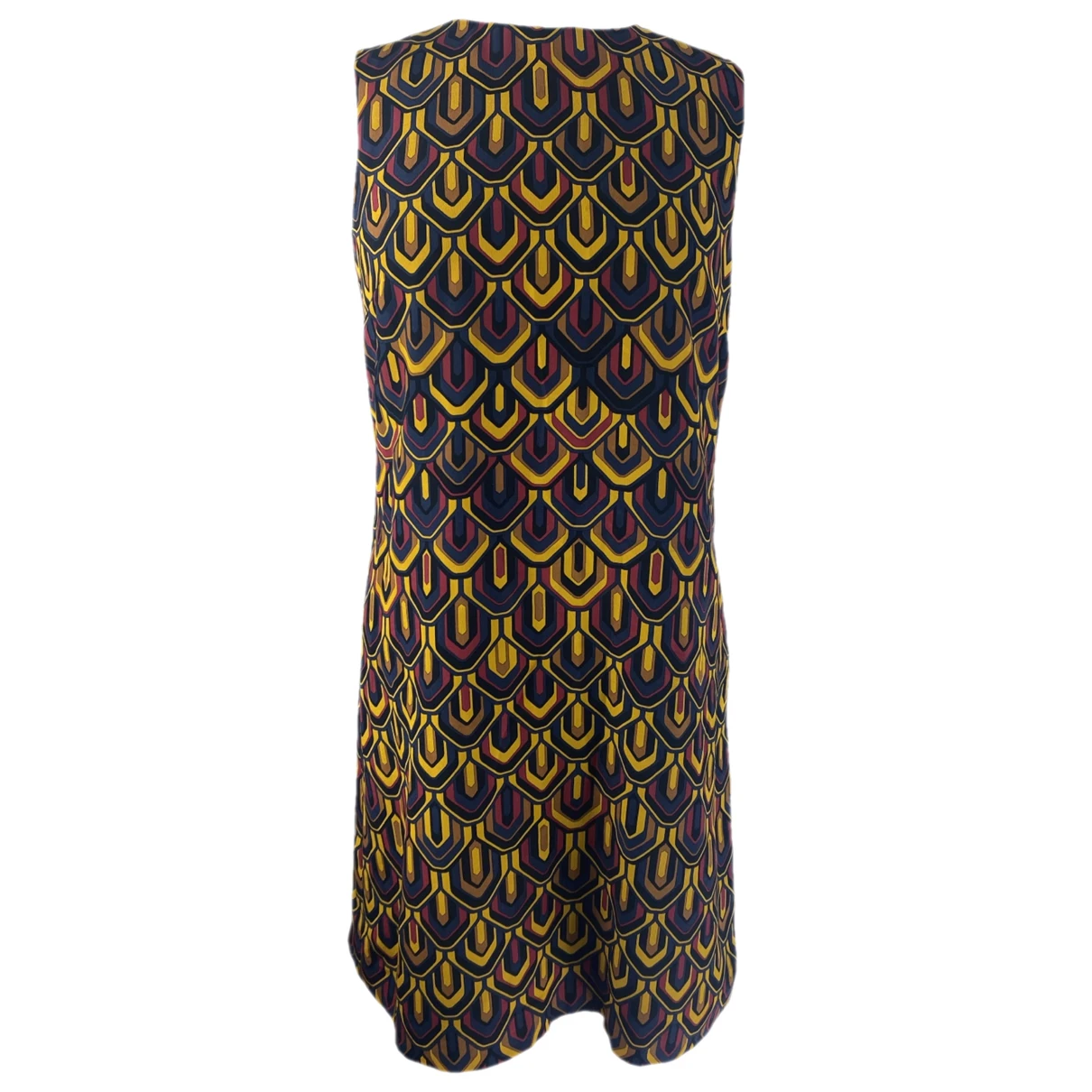 Pre-owned M Missoni Silk Mid-length Dress In Yellow