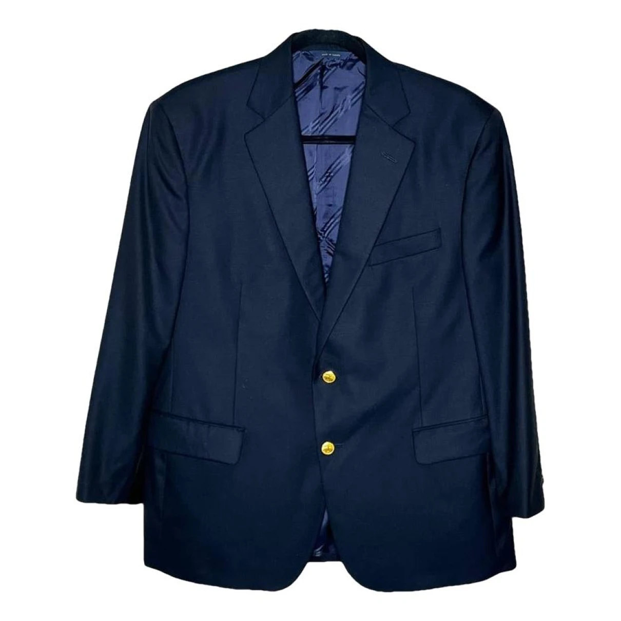 Pre-owned Brooks Brothers Wool Suit In Navy