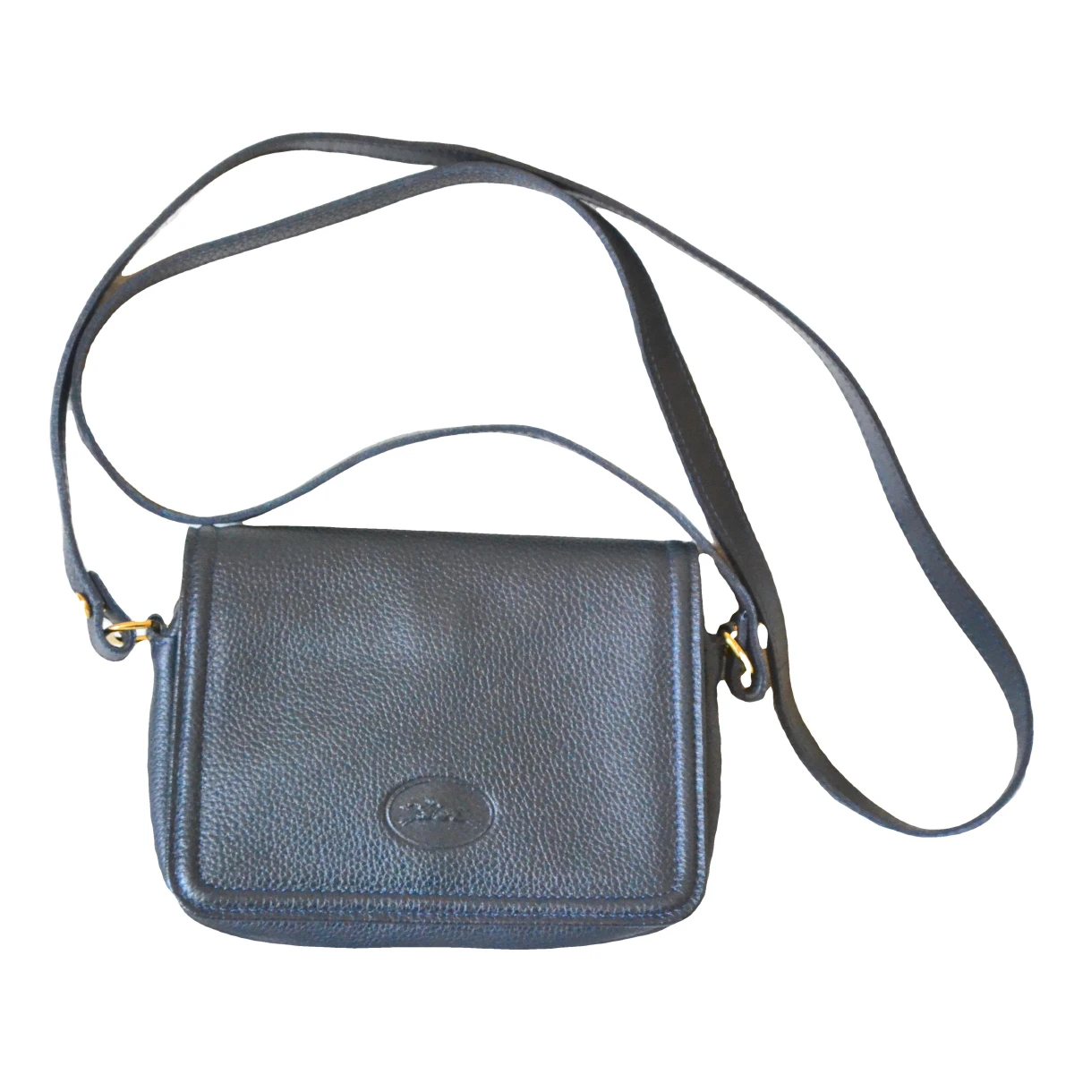 Pre-owned Longchamp Leather Crossbody Bag In Navy