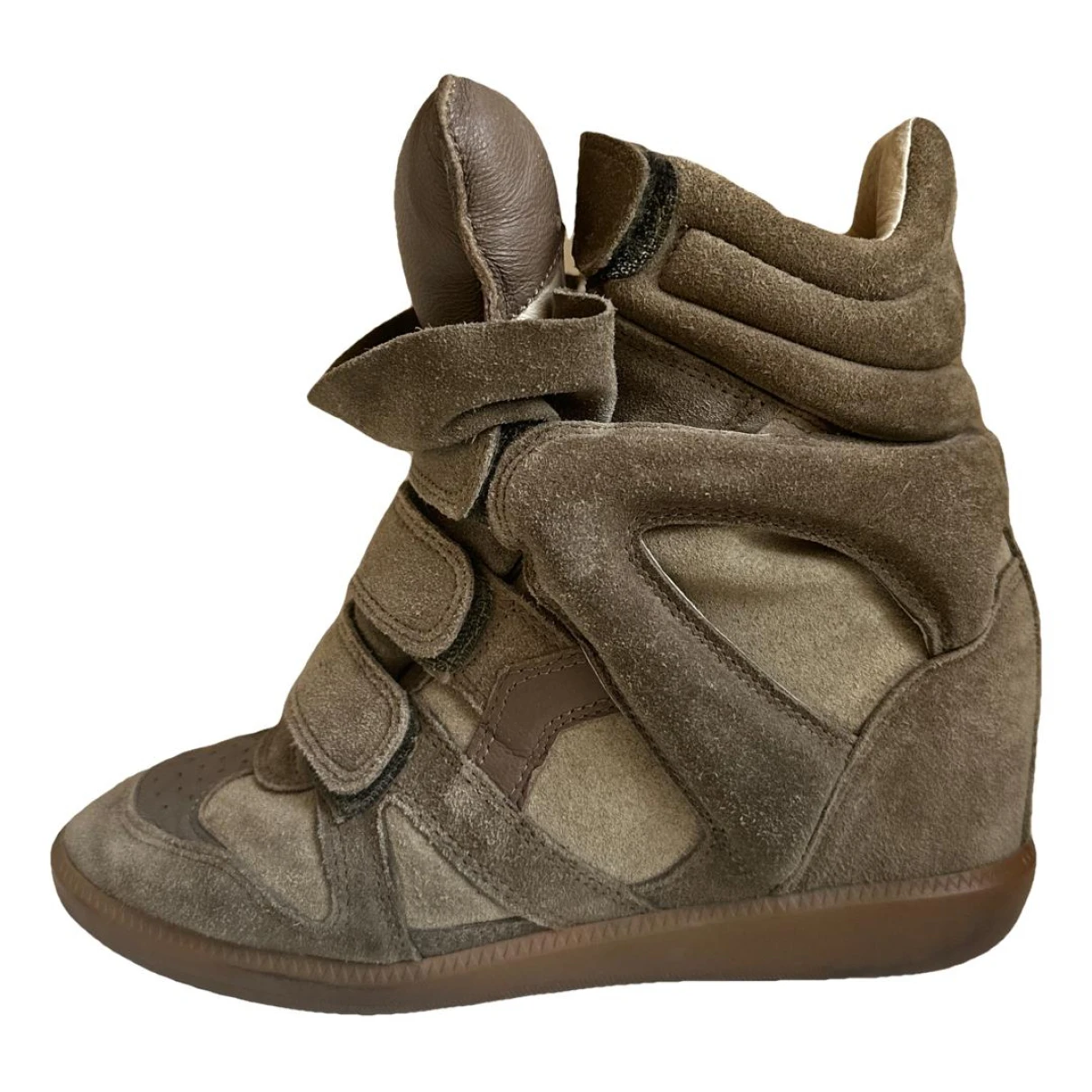 Pre-owned Isabel Marant Beckett Trainers In Khaki