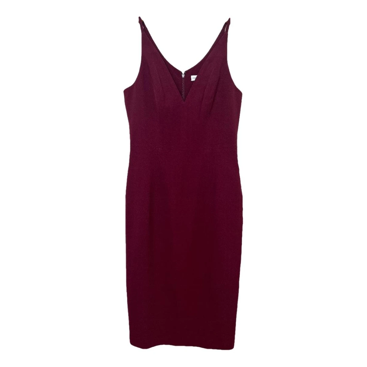 Pre-owned Dress The Population Mid-length Dress In Burgundy