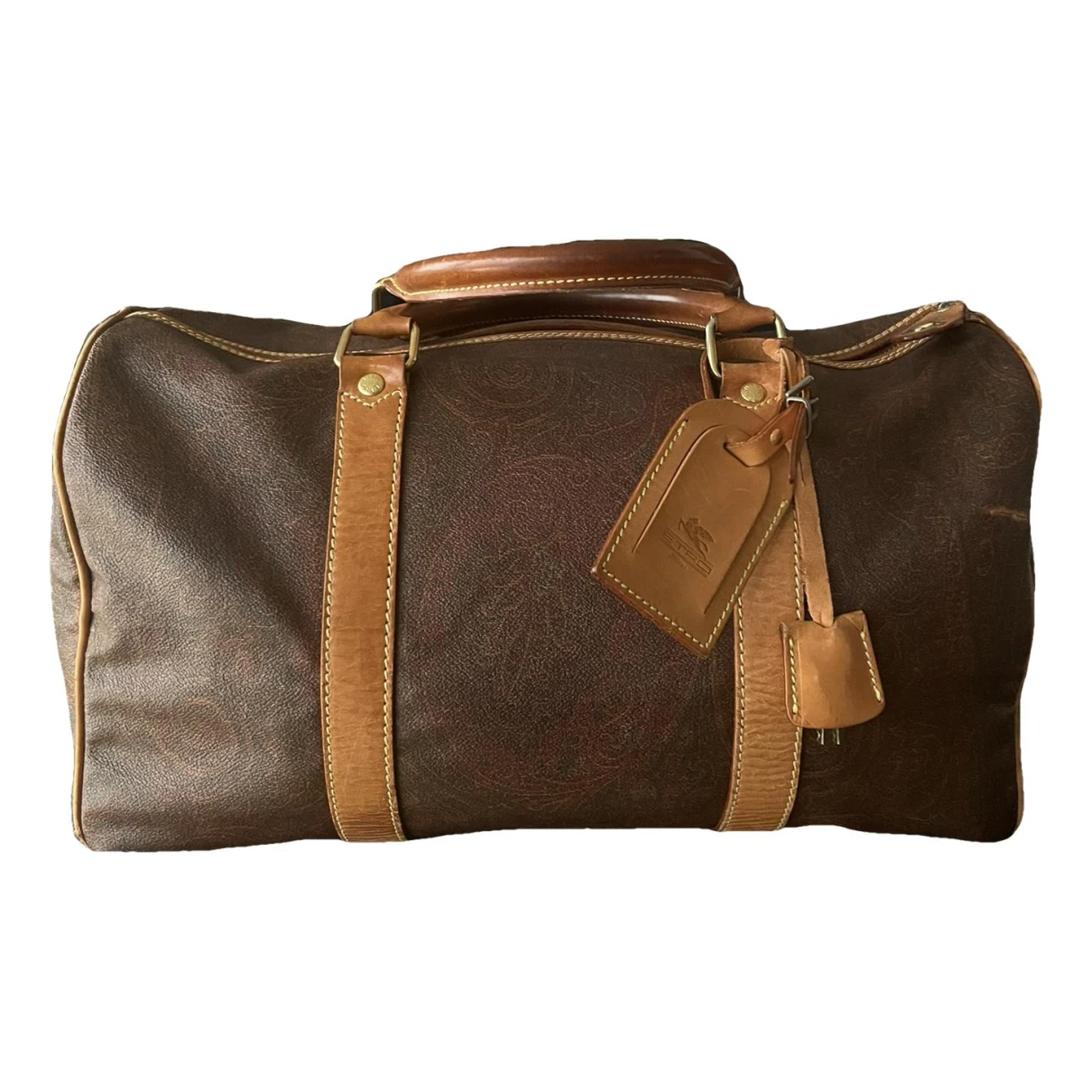 Pre-owned Etro Leather 24h Bag In Brown
