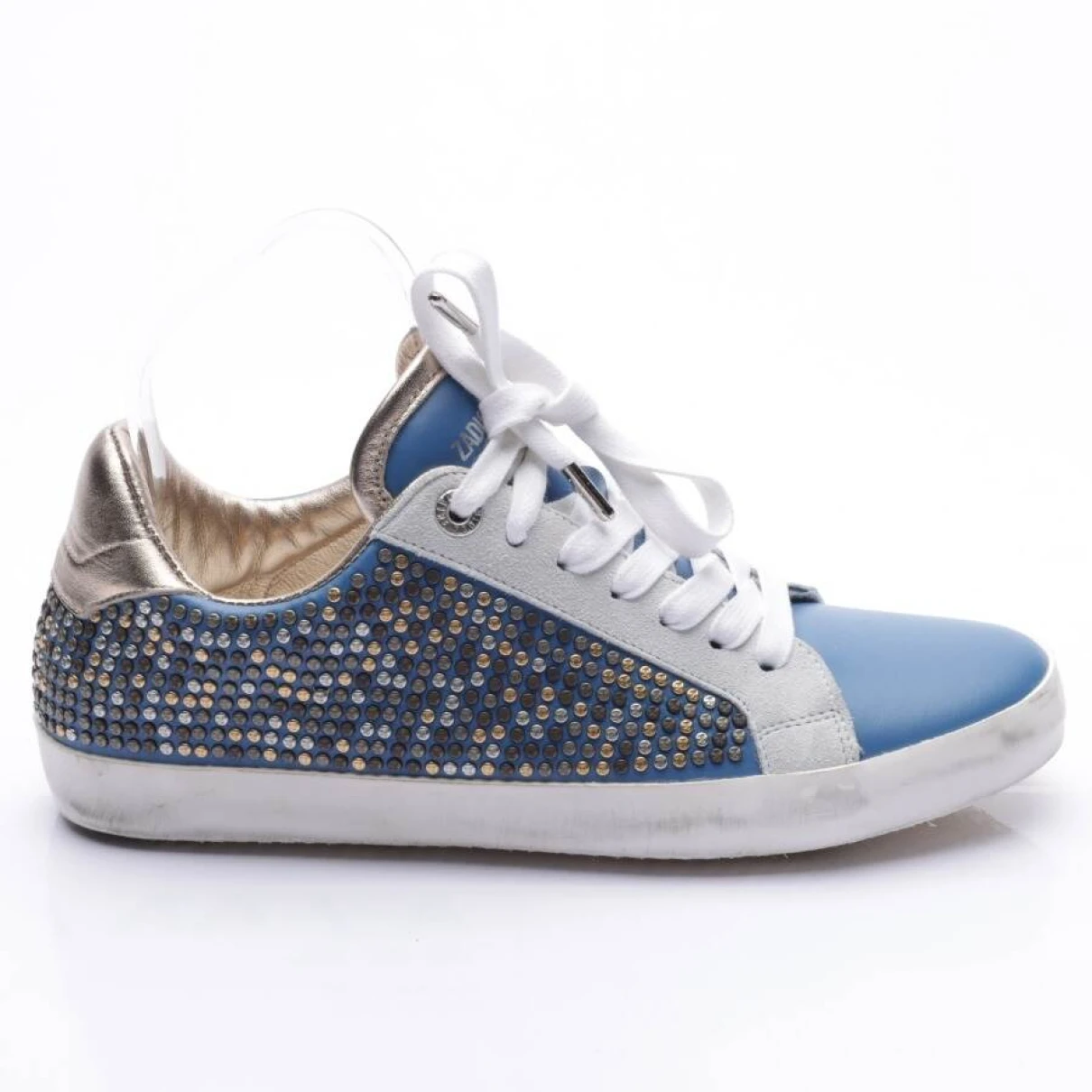 Pre-owned Zadig & Voltaire Leather Trainers In Blue
