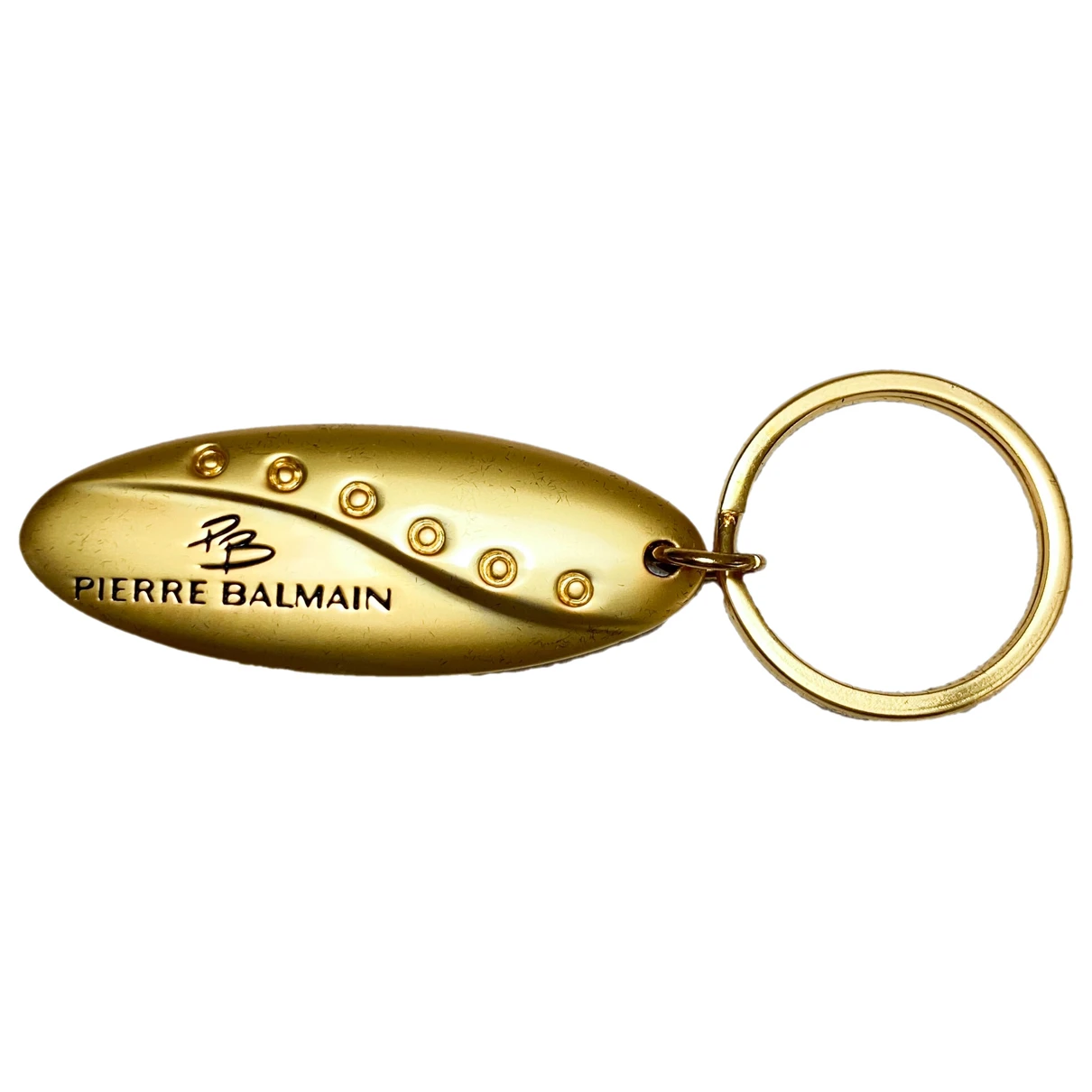 Pre-owned Pierre Balmain Key Ring In Gold