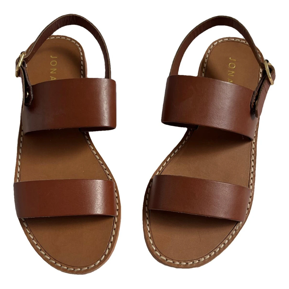 Pre-owned Jonak Leather Sandals In Camel